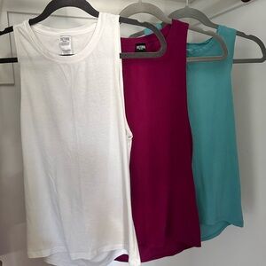 Vintage Victoria's Secret Cotton Exercise Open Back Tank Tops XS